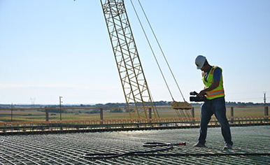 man working in the field